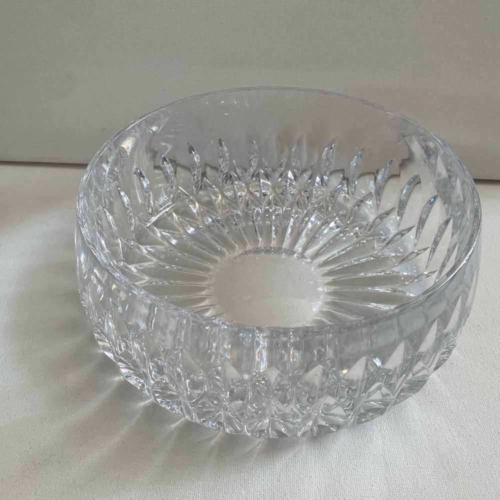 Gorham Althea Collection Vintage West Germany Full Lead Crystal 8" Trinket Bowl